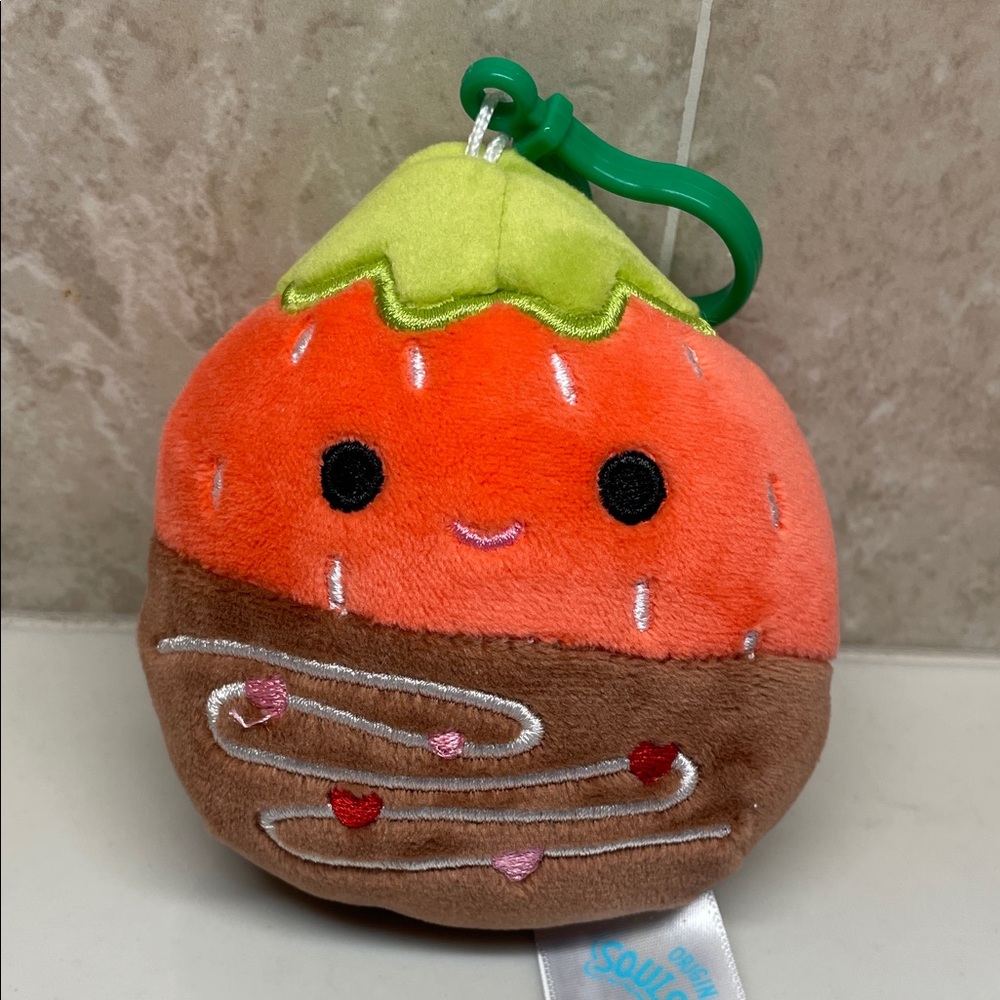 Squishmallows Scarlet Valentine’s Day  the Chocolate Dipped Strawberry  3” NWT